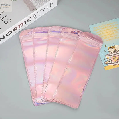 50 Stück lange holografische Verpackungsbeutel mit Druckverschluss,  für Party, Gastgeschenk, Schmuck-Display-Versorgung - FUXL-Shopify 