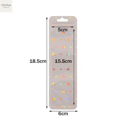 50 Stück lange holografische Verpackungsbeutel mit Druckverschluss,  für Party, Gastgeschenk, Schmuck-Display-Versorgung - FUXL-Shopify 