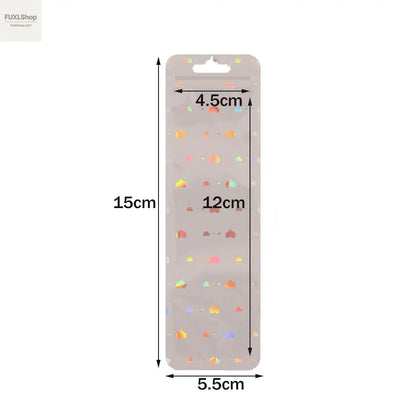 50 Stück lange holografische Verpackungsbeutel mit Druckverschluss,  für Party, Gastgeschenk, Schmuck-Display-Versorgung - FUXL-Shopify 