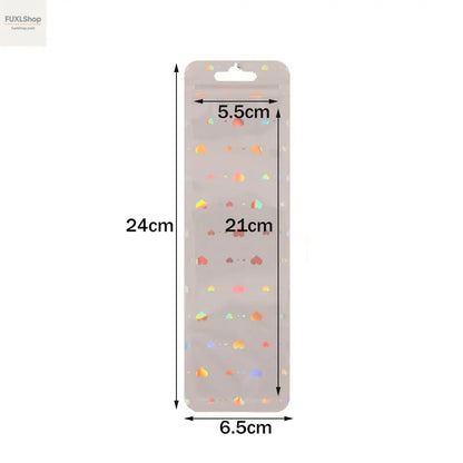 50 Stück lange holografische Verpackungsbeutel mit Druckverschluss,  für Party, Gastgeschenk, Schmuck-Display-Versorgung - FUXL-Shopify 
