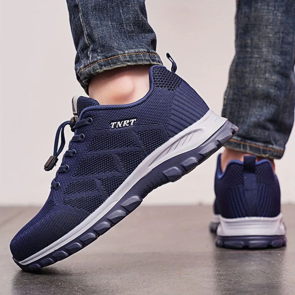 Men's Breathable Lightweight Sneakers - Sporty Casual Shoes with Soft Sole