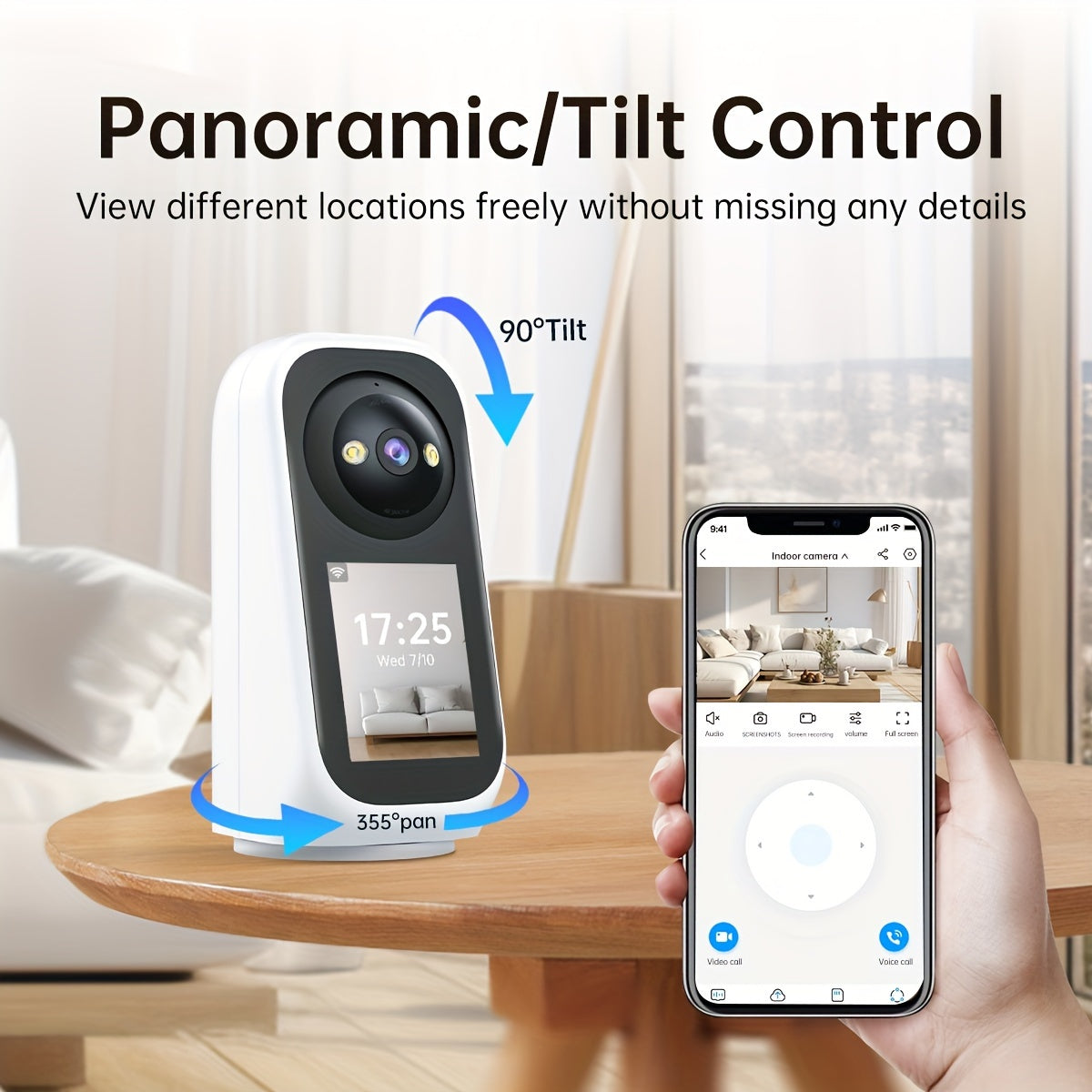 JOOAN Smart Security Camera 5GHz WiFi 1296P HD Night Vision AI Motion Tracking 360° Sichtfeld Zwei-Wege-Talk Sirene Alarm