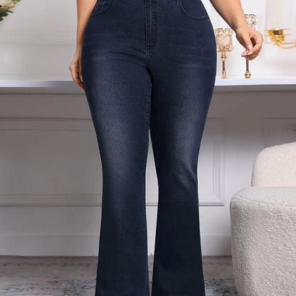 Damen Jeans Große Größen Stretch - Schlaghose Denim Bequem & Stylisch - FUXLShop