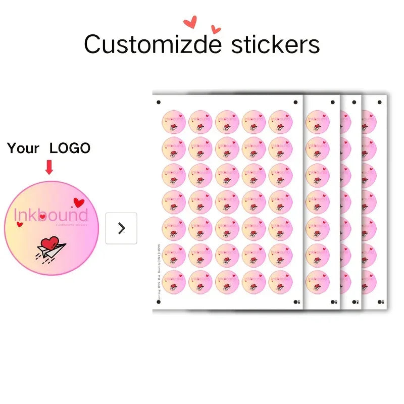 Anpassbare PVC-Sticker Set (140/210/350 Stück) – 3,5cm Hochwertige Aufkleber für Party, Geschenke & Business - FUXLShop