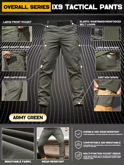 Herren Cargo Hose mit Multitaschen - Tactical Outdoor Arbeitshose - Ganzjahres Polyester - FUXLShop