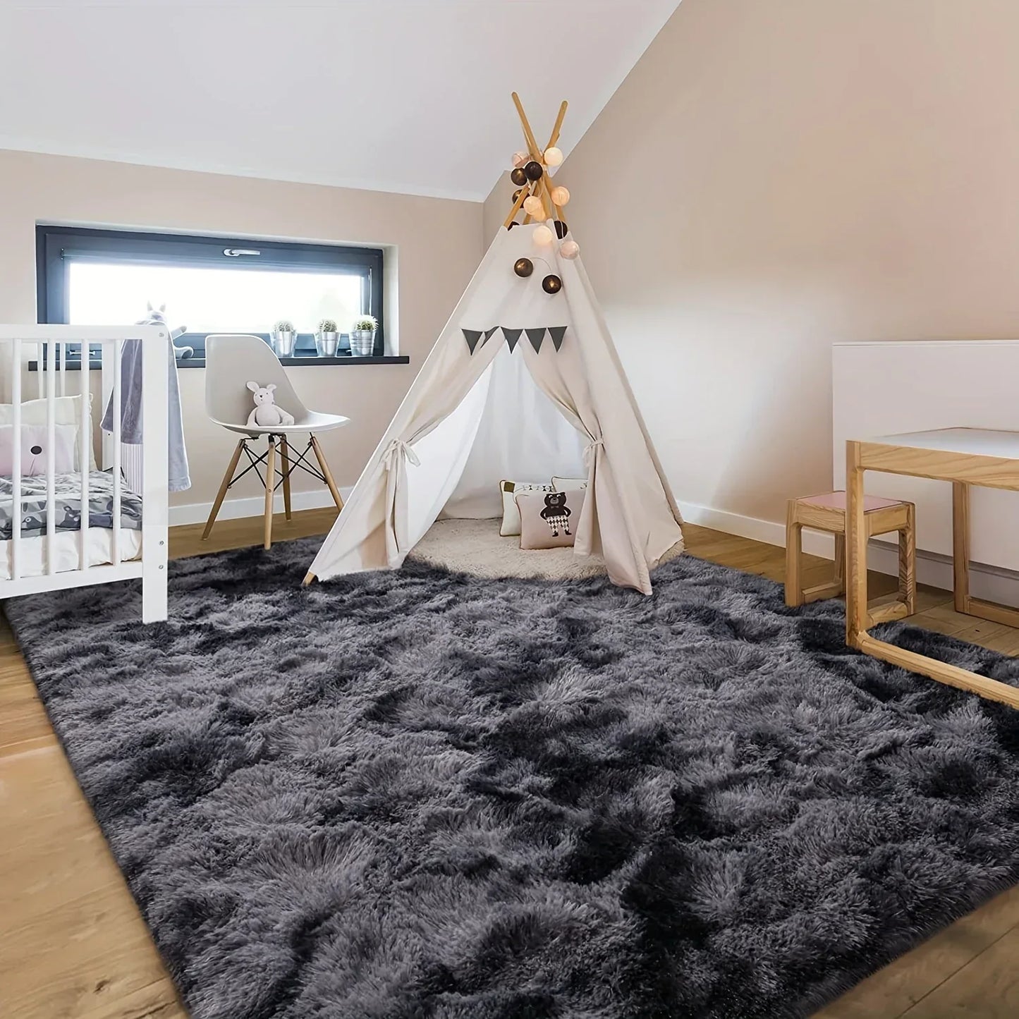 Plüsch Teppich Tie-Dye – Weiche rutschfeste Bettvorleger für Wohnzimmer & Schlafzimmer - FUXLShop