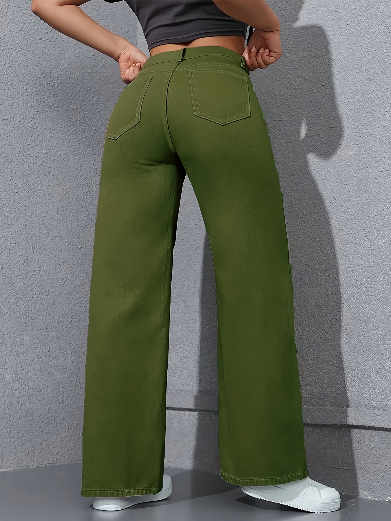 Damen Straight-Leg Hose - Farbvariante Army Green