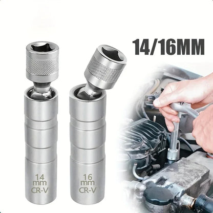 Zündkerzenschlüssel Magnetisch 2er Set - 14/16mm mit Kardangelenk - Heavy Duty - FUXLShop