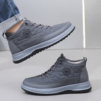  Herren-Winterstiefeletten mit Steppdesign, Schnürung, hellem Innenfutter und Profilsohle