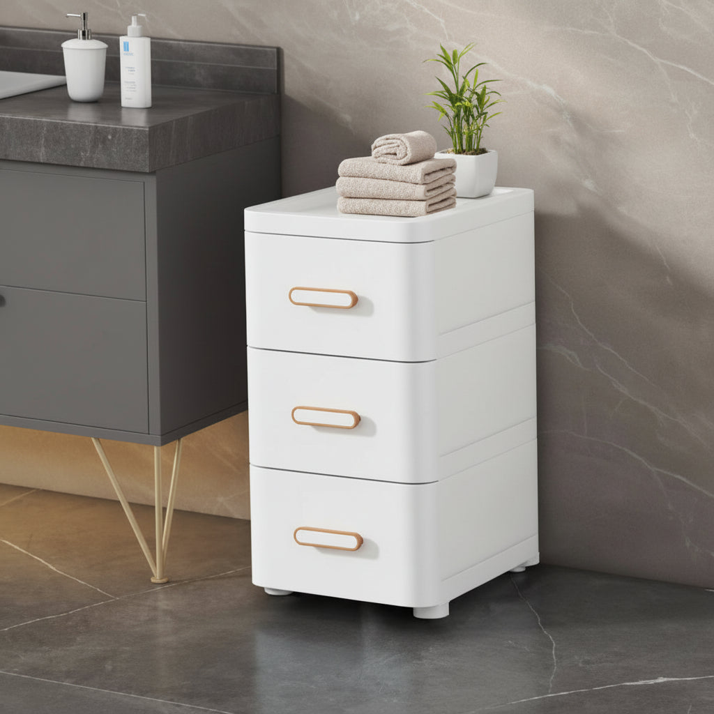 5-stufiges Regal im Industrie-Stil mit 6 transparenten Kunststoffschubladen, ideal für vielseitige Aufbewahrung in Wohn- und Arbeitsräumen