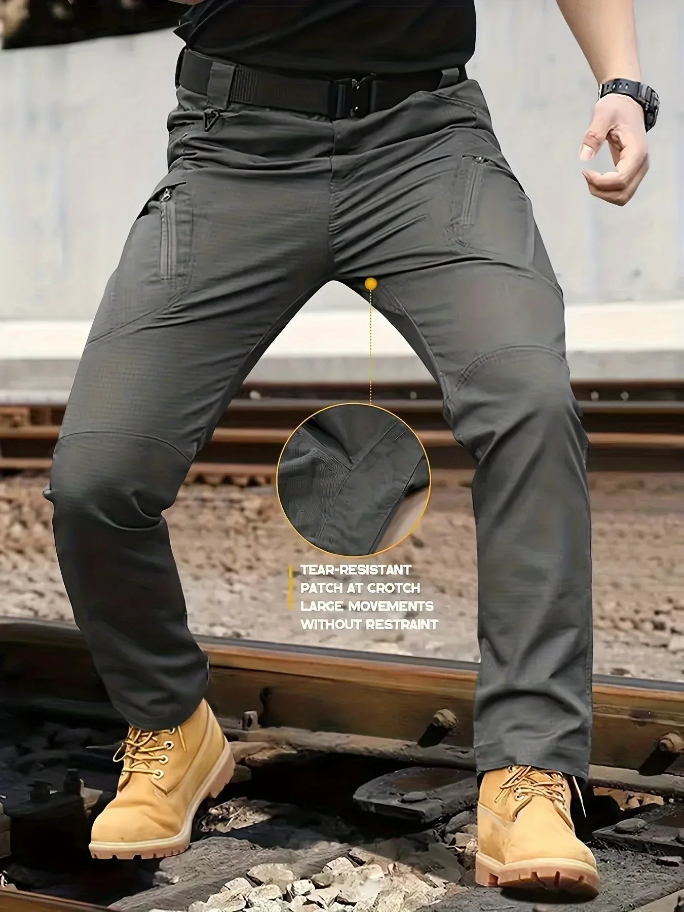 Herren Cargo Hose mit Multitaschen - Tactical Outdoor Arbeitshose - Ganzjahres Polyester - FUXLShop