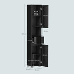 Badezimmerschrank 30x30x170 cm – Modernes Badmöbel mit Schublade, verstellbaren Regalen & offenem Fach - FUXLShop