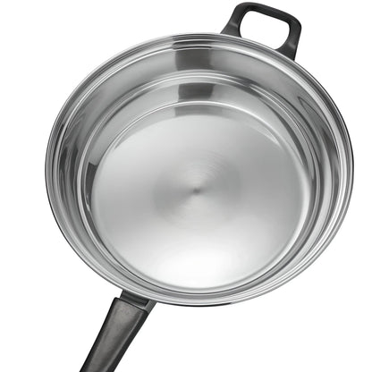 Edelstahl Topfset 12-teilig mit Glasdeckeln - Kochtopfset für alle Herdarten inkl. Induktion - Spülmaschinenfest - FUXLShop