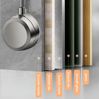 Verstellbarer Duschkopfhalter mit Saugnapf – Wandmontage ohne Bohren, ABS-Kunststoff, Grau - FUXLShop