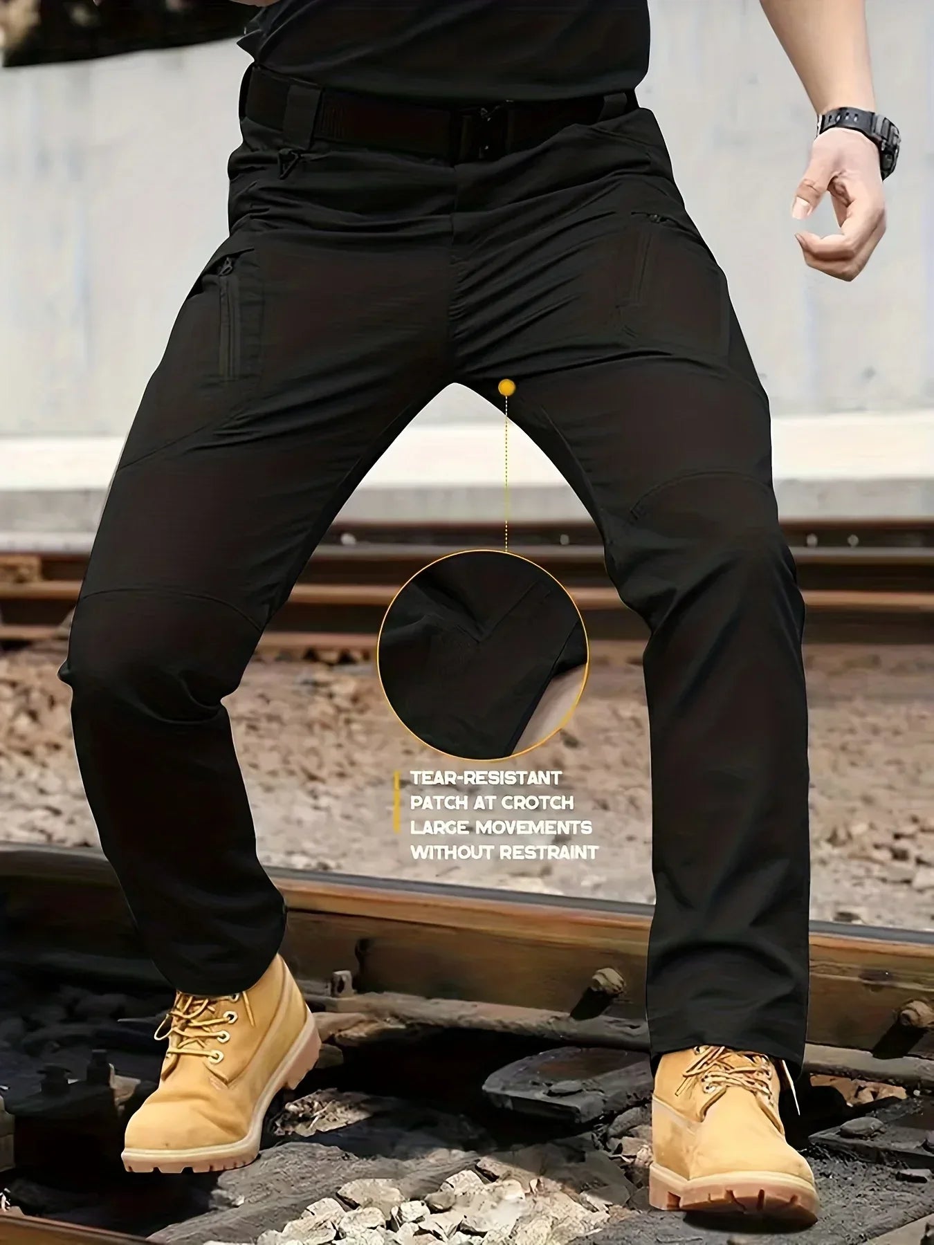 Herren Cargo Hose mit Multitaschen - Tactical Outdoor Arbeitshose - Ganzjahres Polyester - FUXLShop