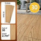Leichte braune selbstklebende pvc-bodenfliesen mit natürlicher holzmaserung 30 stück für schnelle renovierung online bestellen