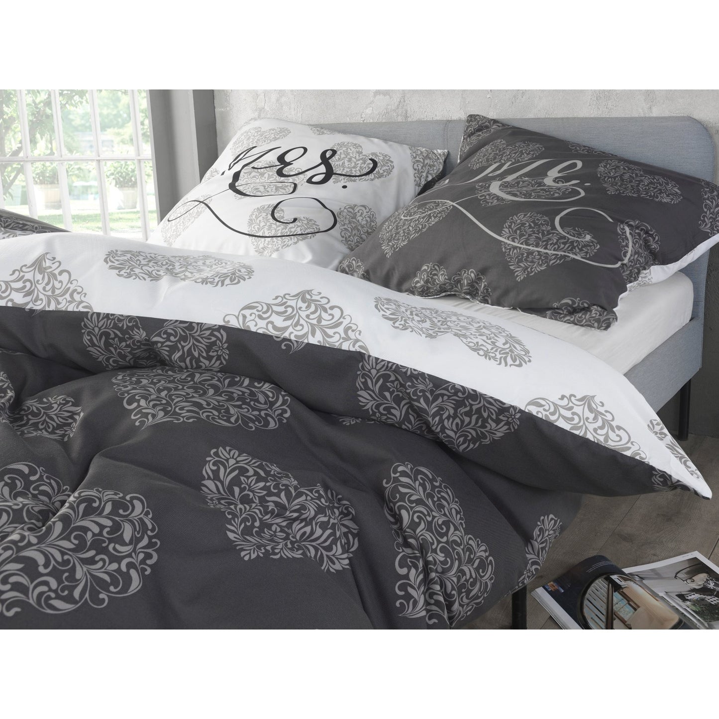 Bettwäsche-Set 135x200 4-teilig – Allergikerfreundlich – Spannbettlaken 135x200 & Kissenbezug 80x80 | Modern & Hochwertig