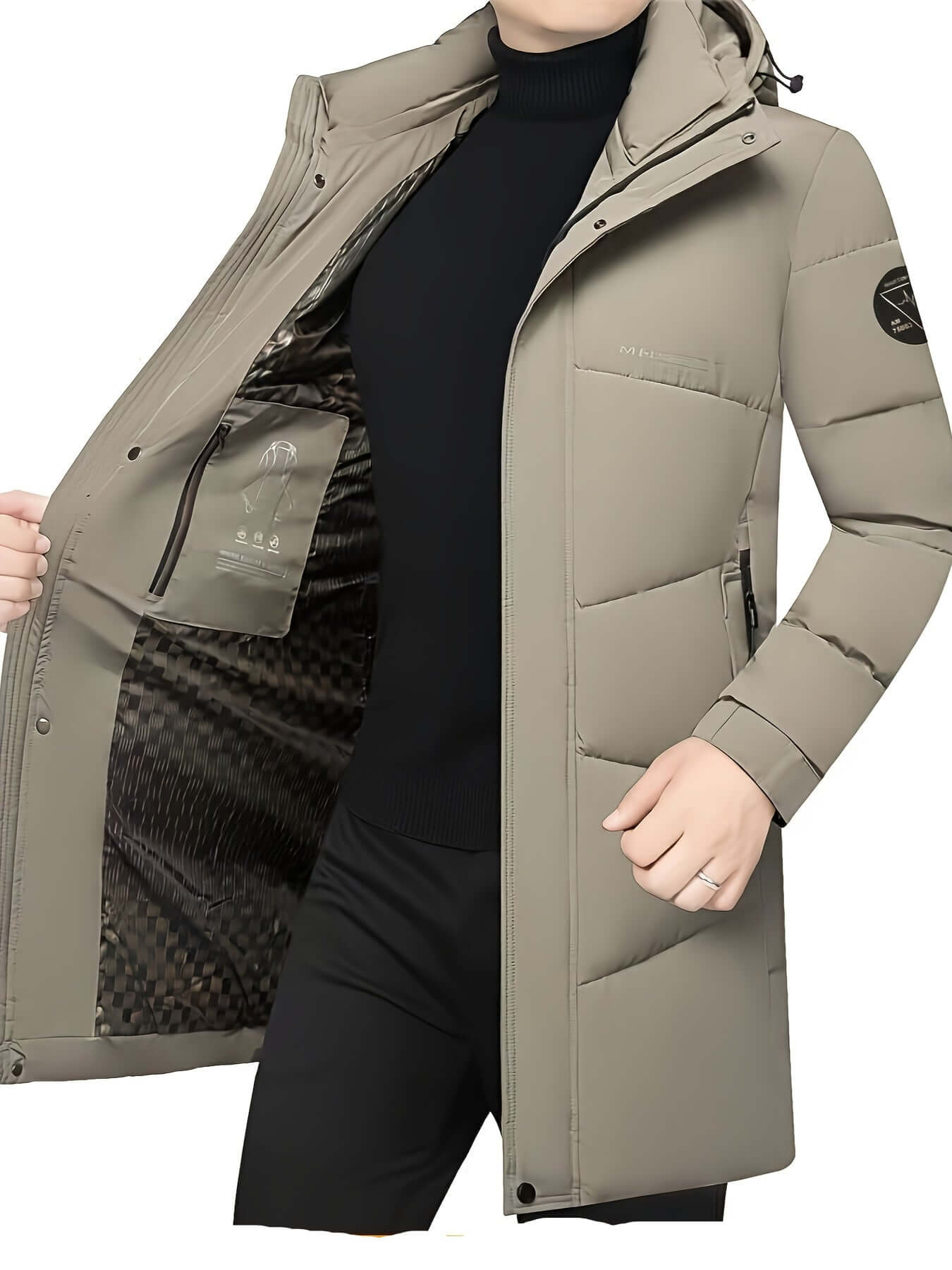 Herren Winterjacke mit Kapuze – winddicht, leicht und ideal für Outdoor-Aktivitäten. – hochwertig verarbeitet