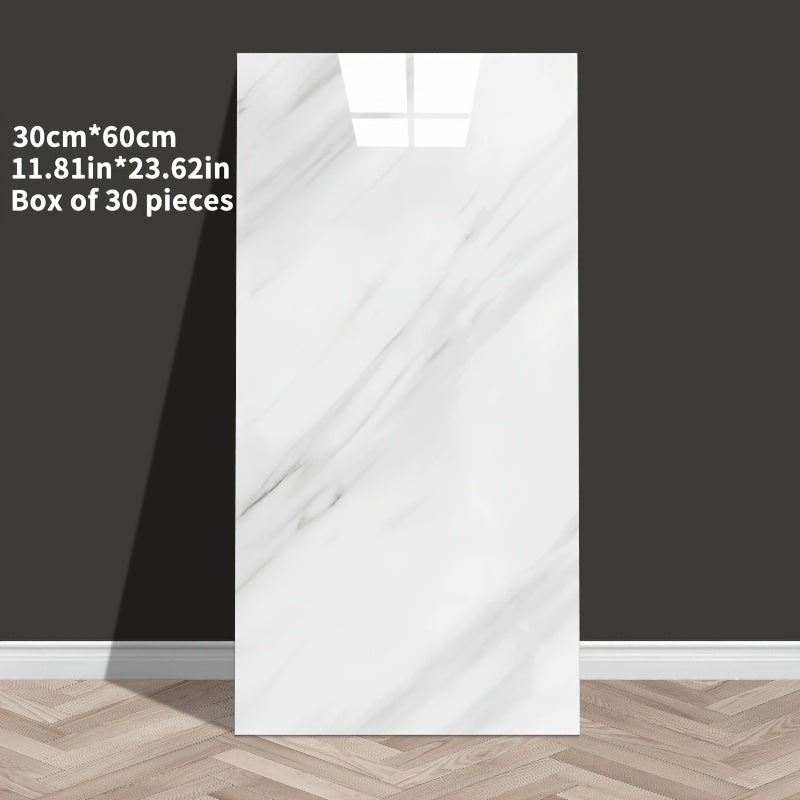 20/30/50 Stück 3D Marmor-Wandfliesen – selbstklebende Schaumstoffpaneele, dickes Design, leicht zu schneiden & reinigen, für Bad, Küche & Wohnzimmer