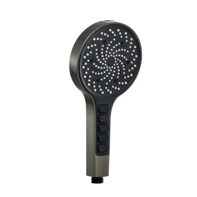 Moderne matte schwarze handbrause mit 9 strahlarten und fünf steuerknöpfen spiralförmig online bestellen günstig