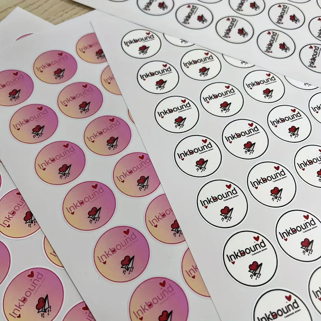 Anpassbare PVC-Sticker Set (140/210/350 Stück) – 3,5cm Hochwertige Aufkleber für Party, Geschenke & Business - FUXLShop