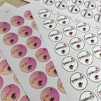 Anpassbare PVC-Sticker Set (140/210/350 Stück) – 3,5cm Hochwertige Aufkleber für Party, Geschenke & Business - FUXLShop