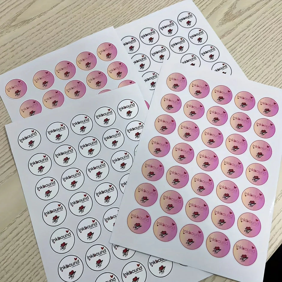 Anpassbare PVC-Sticker Set (140/210/350 Stück) – 3,5cm Hochwertige Aufkleber für Party, Geschenke & Business - FUXLShop