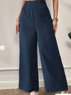 Elegante Weite Hose Damen – Casual Palazzo Hose Einfarbig Alle Saisons