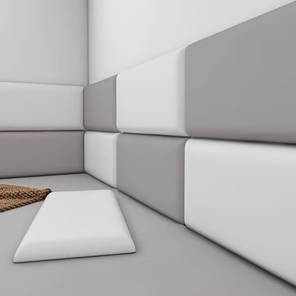 3D Soft Padded Kunstleder Wandpaneel 23x50 cm – selbstklebendes Kopfteil- und Tatami-Schutzpanel
