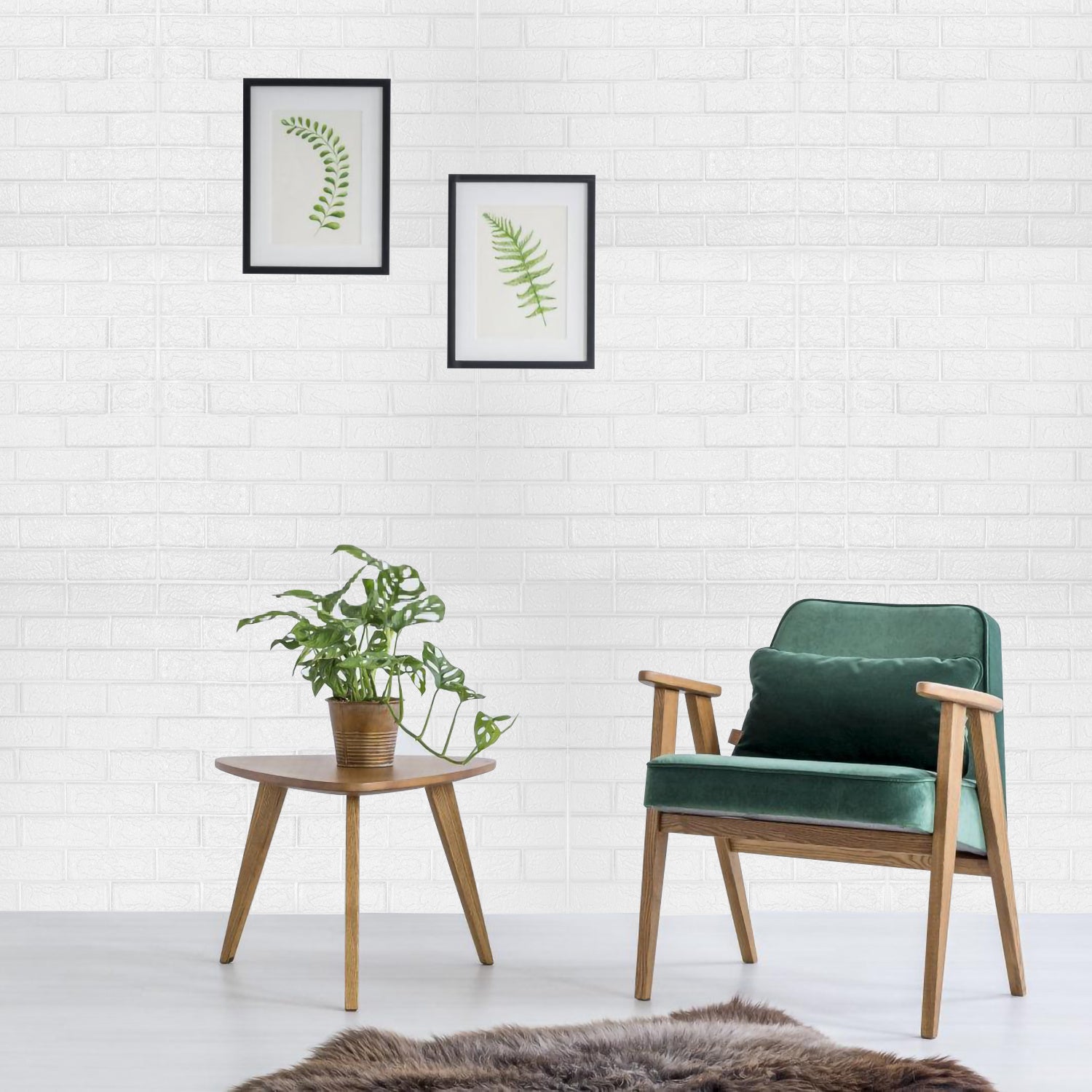 3D Ziegel Wandpaneele 20er-Set – Selbstklebend PE-Schaum Wandverkleidung Wohnzimmer Schlafzimmer