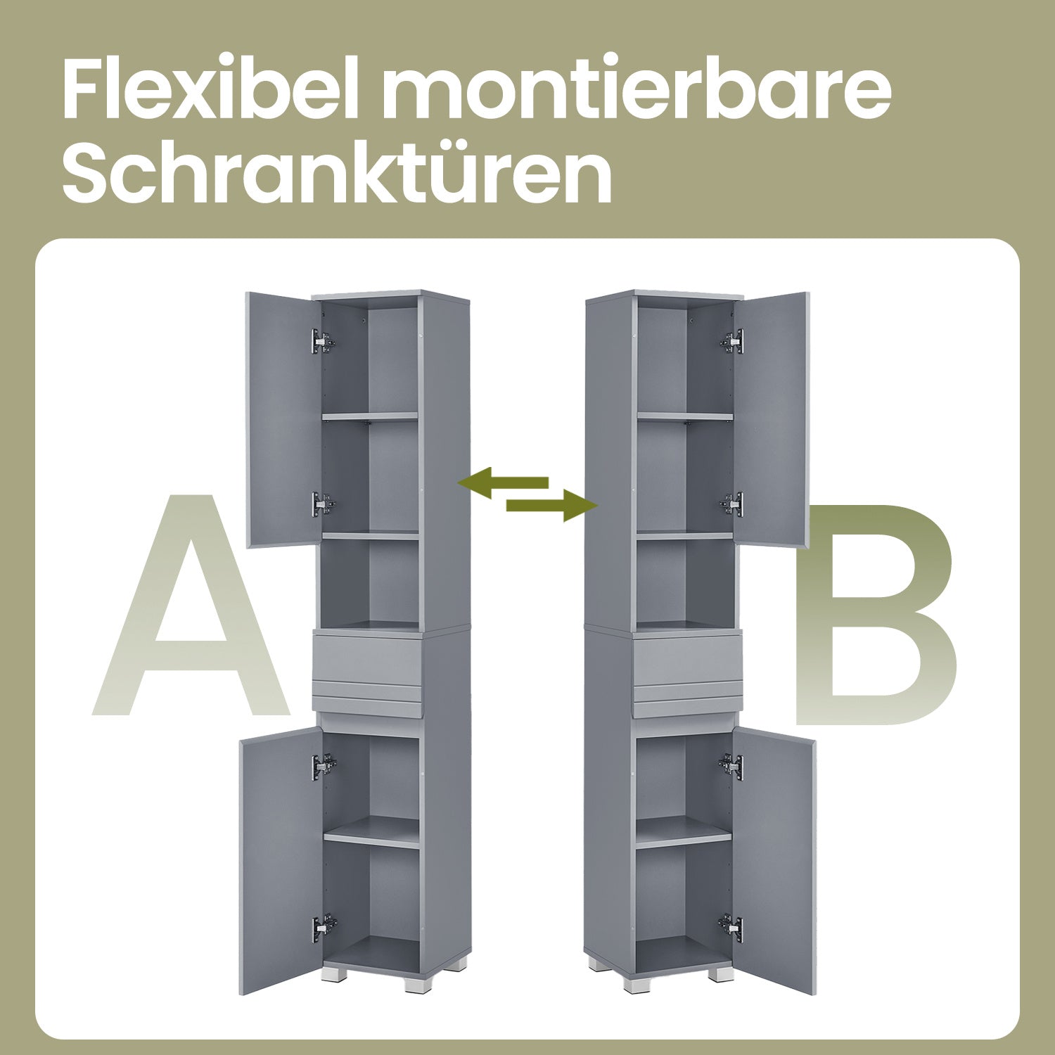 Badezimmerschrank mit Schublade