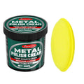 Grün schwarzer metall-polierpaste universal behälter mit hellgelbem polierpad zum oberflächen polieren