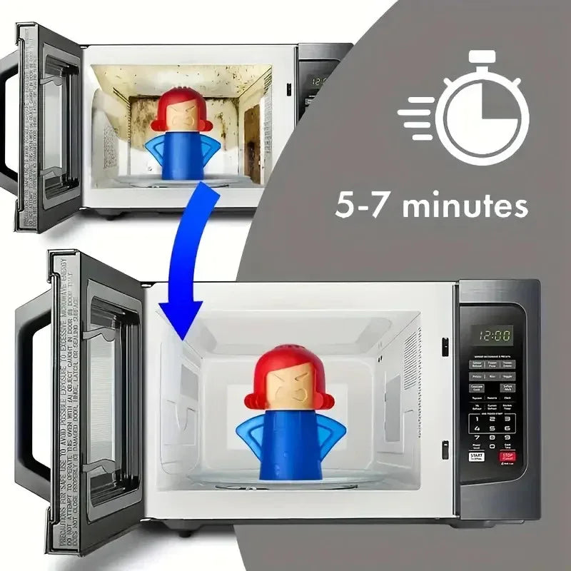 Angry Mom Dampfreiniger Mikrowelle & Backofen - Küchen-Reinigungsbürste mit Kühlschrank-Deodorierer - FUXLShop