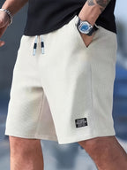 Herren Waffle Shorts – Leichte Sportshorts mit Tunnelzug