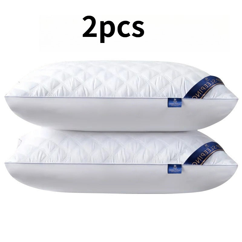 PEEJAA 2pcs Luxury Hotel Bedding Pillows, Neck Pillows,, Comfortable Relax, Deep Sleep Pillows, Suitable for 4 Seasons: Spring, Summer, Autumn Winter