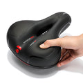 Bicycle Saddle RETOO Travelmate, Comfortable, with Shock Absorption, Profiled, Wide, Soft, Comfortable, Foam, Ergo, Waterproof, Suitable for Everyone, Ergonomic, Spine Protection, Tailbone Protection, Ventilation, Reflective Strap, Shock-Absorbing Spring – FUXLShop