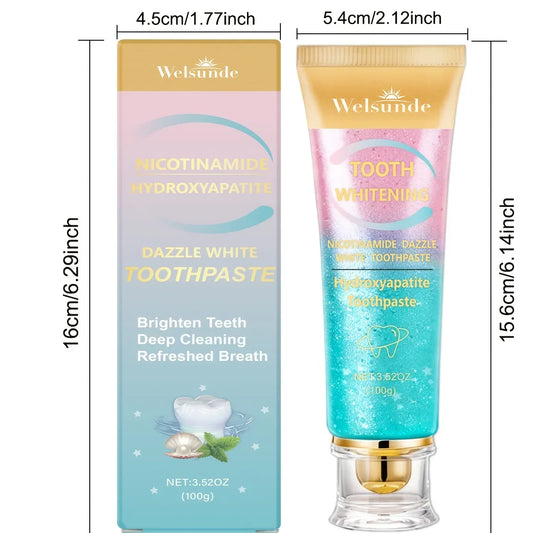 Aufhellende Zahnpasta mit Nicotinamid & Hydroxylapatit Fruchtgeschmack Fleckenentfernung - FUXLShop