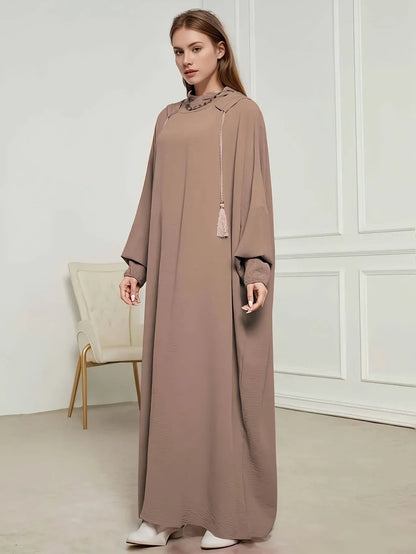 Plus Size Ice-Fiber Hijab Khimar – Faltenfrei, Leicht & Locker | Kapuzen‑Kopftuch für Damen | Frühling Sommer Herbst - FUXLShop