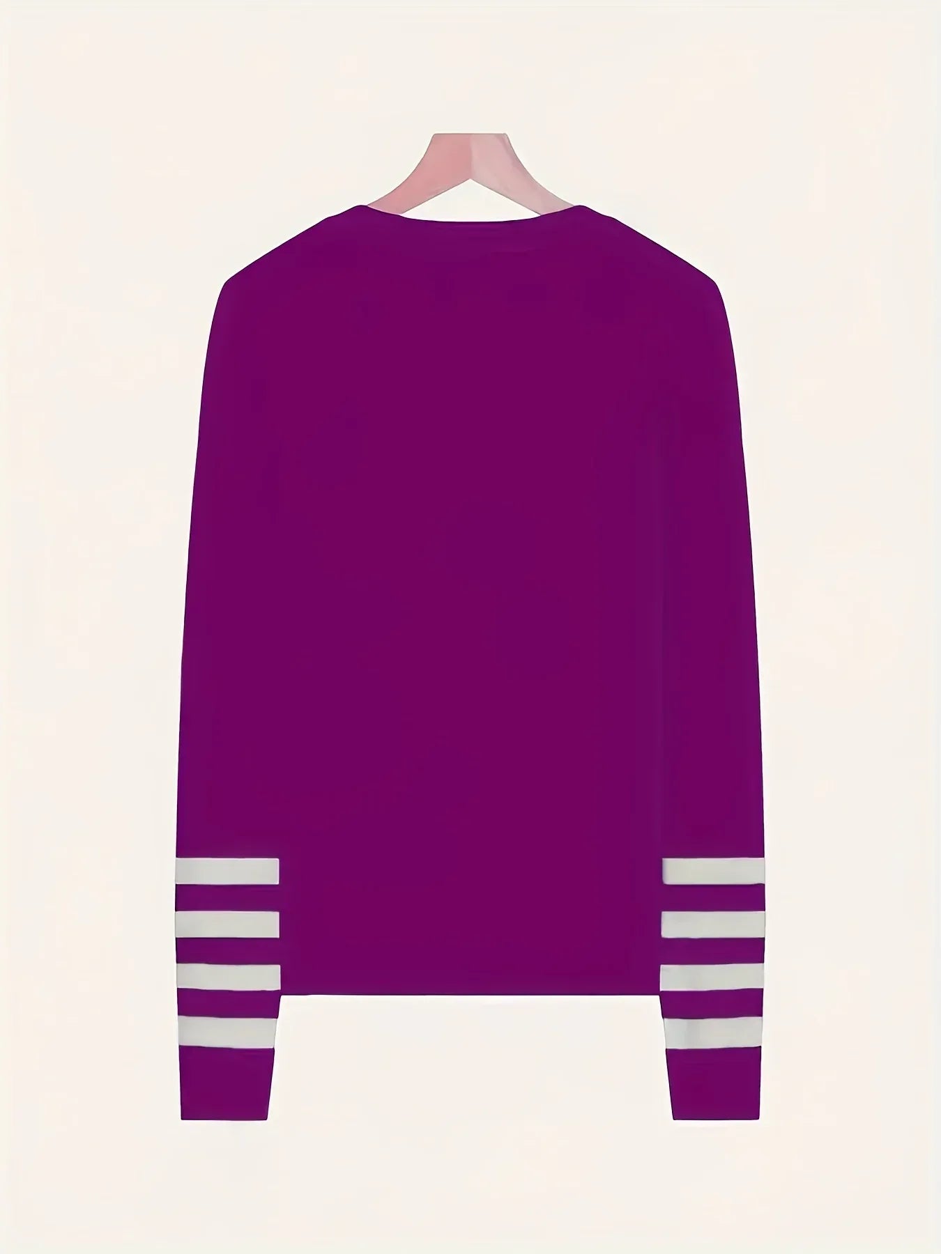 Damen Langarm-Top Color-Block – Weicher Rundhals Pullover mit Streifen, Bequem & Elegant für Frühling, Herbst & Winter - FUXLShop