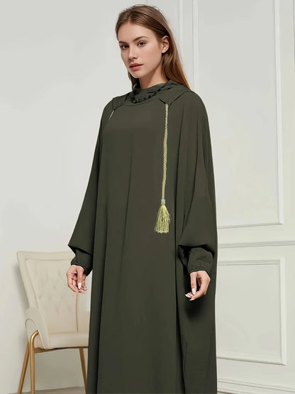 Plus Size Ice-Fiber Hijab Khimar – Faltenfrei, Leicht & Locker | Kapuzen‑Kopftuch für Damen | Frühling Sommer Herbst - FUXLShop