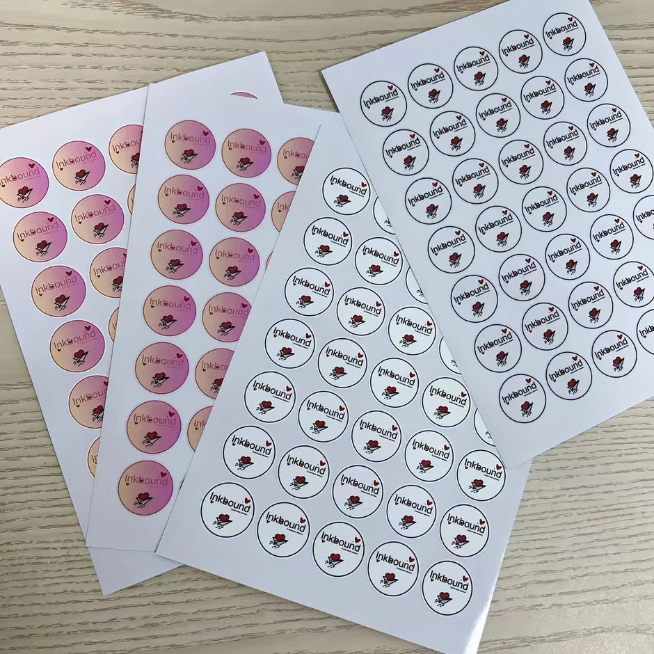 Anpassbare PVC-Sticker Set (140/210/350 Stück) – 3,5cm Hochwertige Aufkleber für Party, Geschenke & Business - FUXLShop