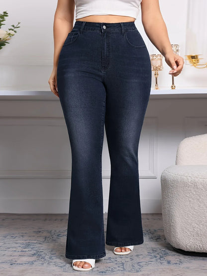 Damen Jeans Große Größen Stretch - Schlaghose Denim Bequem & Stylisch - FUXLShop