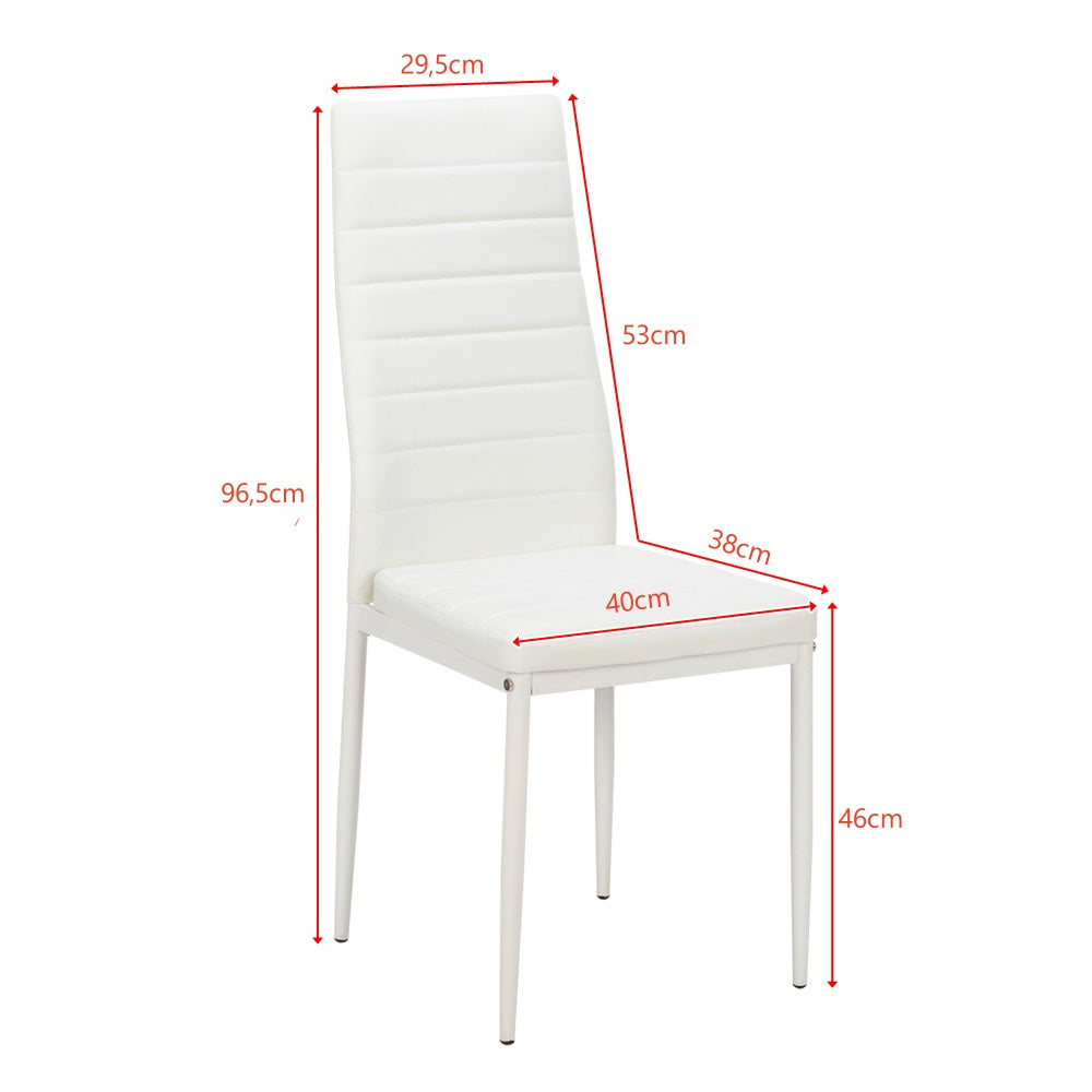 Bonlo Esszimmerstühle 6er-Set – gepolstert mit Metallbeinen, Kunstlederbezug, bis 140 kg belastbar, grau – ideal für Esszimmer, Wohnzimmer & Büro