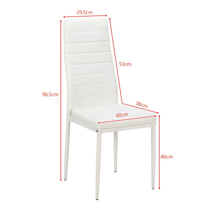 Bonlo Esszimmerstühle 6er-Set – gepolstert mit Metallbeinen, Kunstlederbezug, bis 140 kg belastbar, grau – ideal für Esszimmer, Wohnzimmer & Büro