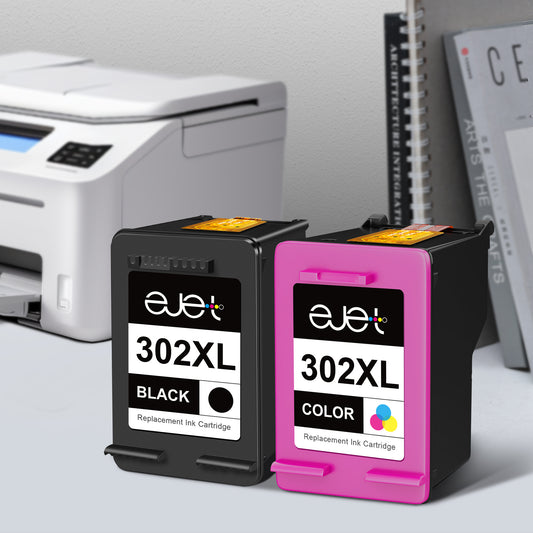 2er-Pack 302XL Druckerpatronen Schwarz – kompatibel mit HP 302/302XL, Envy, OfficeJet & DeskJet Serien – Nachfüllbar, hohe Reichweite, zuverlässig