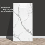 3D Wandpaneele Marmor-Optik selbstklebend 60x30 cm – Schaumstoff, für Bad, Küche & Wohnzimmer - FUXLShop