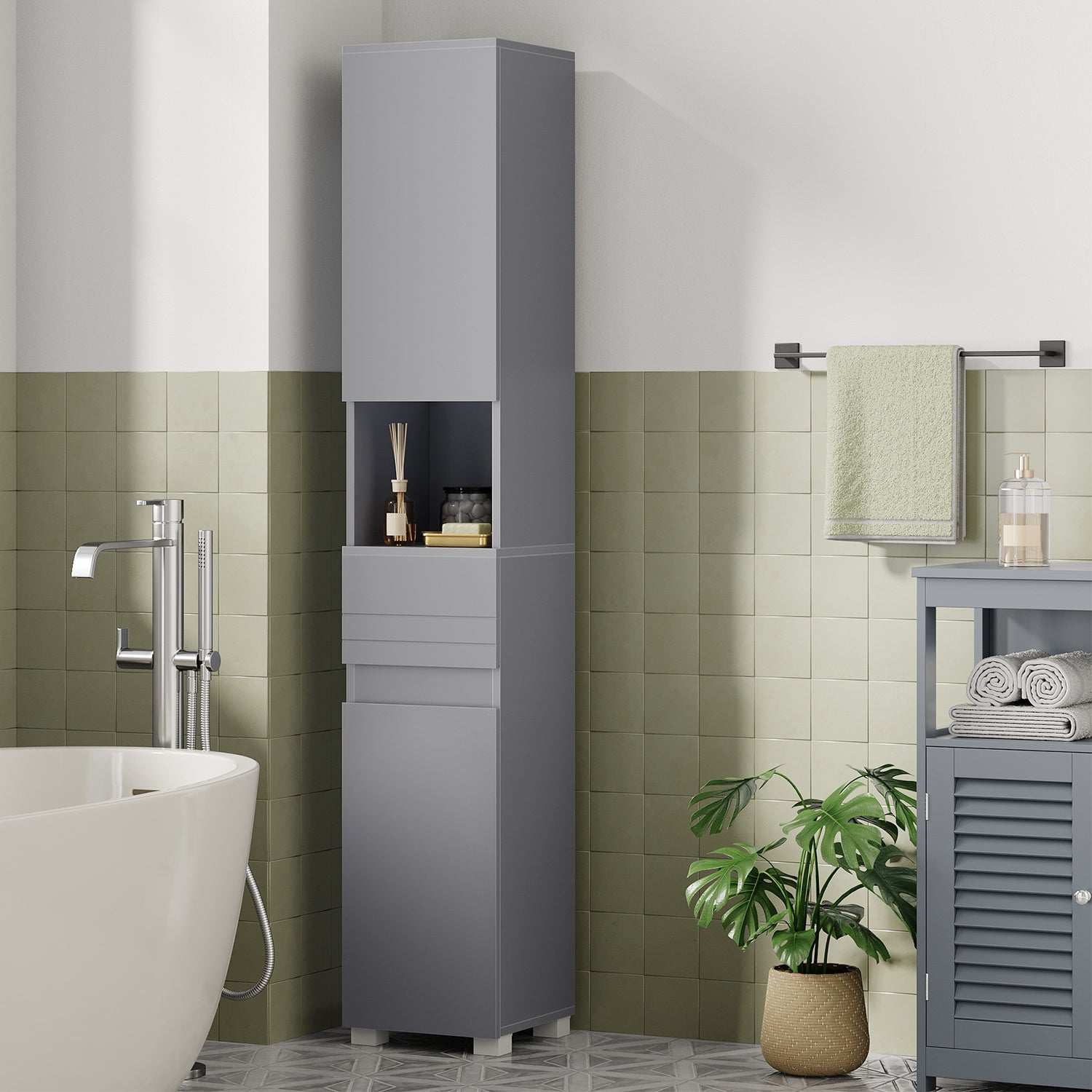 Badezimmerschrank mit Schublade