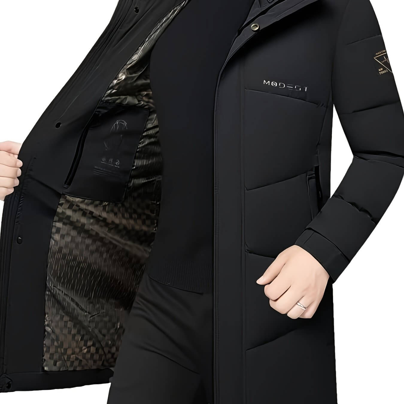 Herren Winterjacke mit Kapuze – winddicht, leicht und ideal für Outdoor-Aktivitäten. – hochwertig verarbeitet