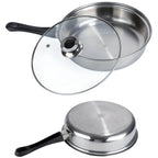 Edelstahl Topfset 12-teilig mit Glasdeckeln - Kochtopfset für alle Herdarten inkl. Induktion - Spülmaschinenfest - FUXLShop