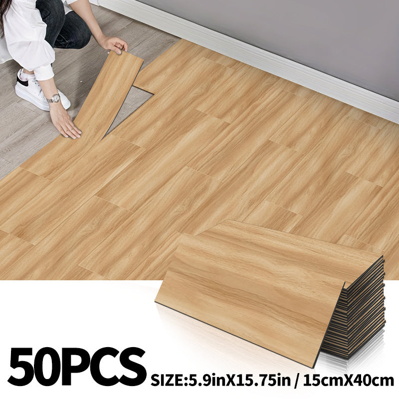 20/50 Stück Selbstklebende Bodenfliesen in Holzoptik – 15×40 cm IXPE, Retro-Design, strapazierfähig & pflegeleicht für Wohnzimmer, Küche, Büro